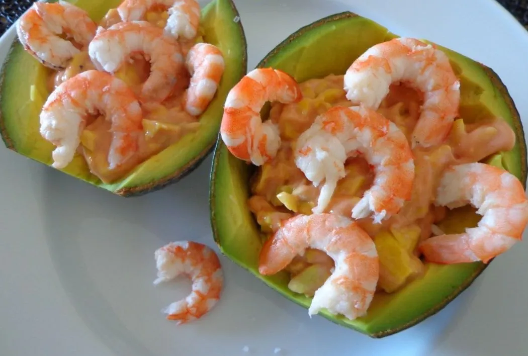 Abacates Recheados com Gambas