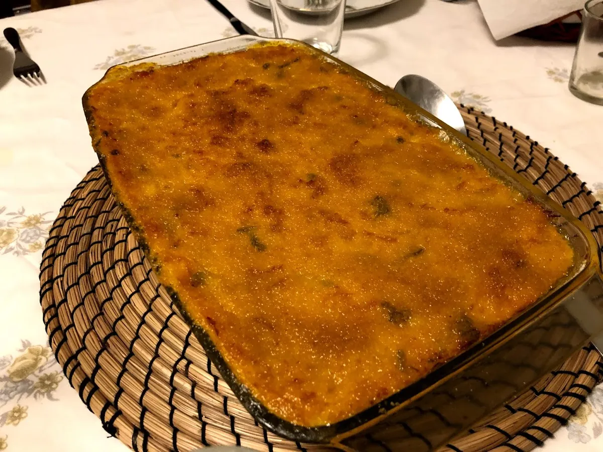 Açorda de bacalhau no forno