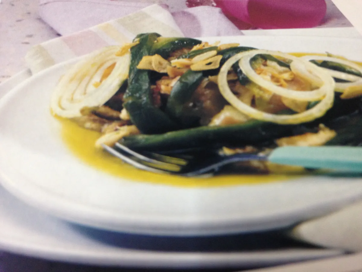 Bacalhau na Brasa com Pimentos