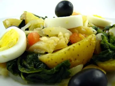 Bacalhau Salteado com Grelos
