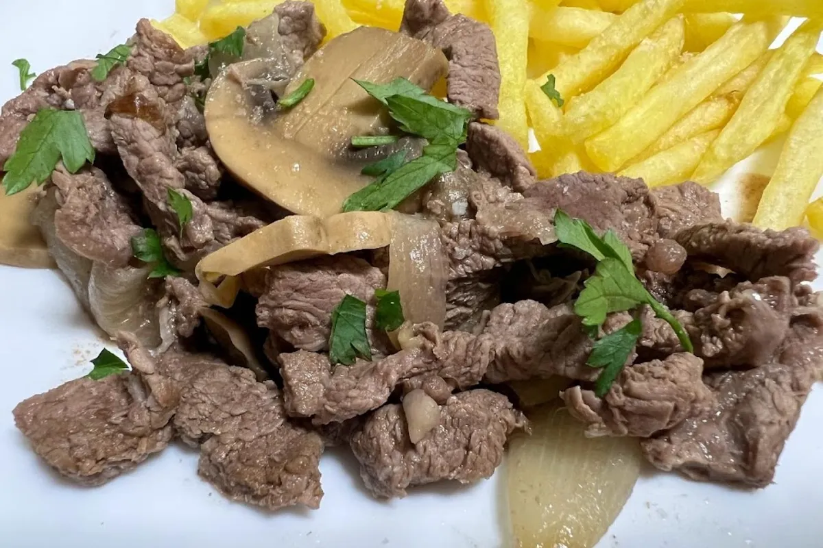 Bifinhos de vitela com cogumelos