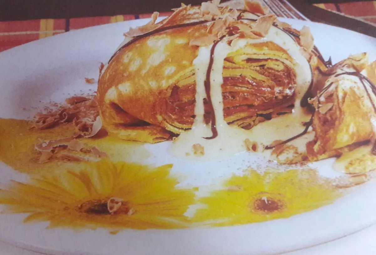 Crepe com Chocolate e Chantilly