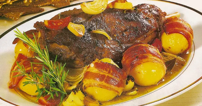 Perna de Borrego no Forno