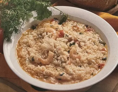 Arroz de garoupa com coentros