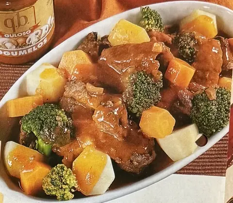 Carne de Novilho Estufada com Molho de Cogumelos