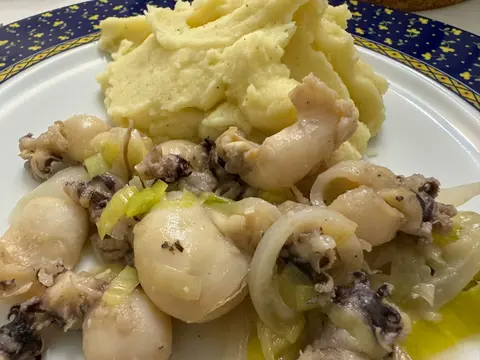 Choquinhos com puré