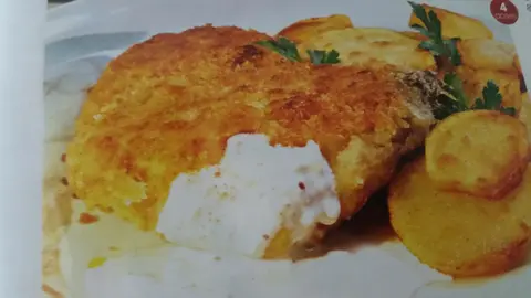 Costeletas panadas com pão