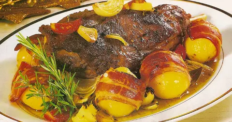 Perna de Borrego no Forno