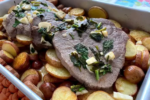 Vitela no Forno com Alho